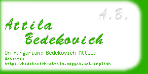 attila bedekovich business card